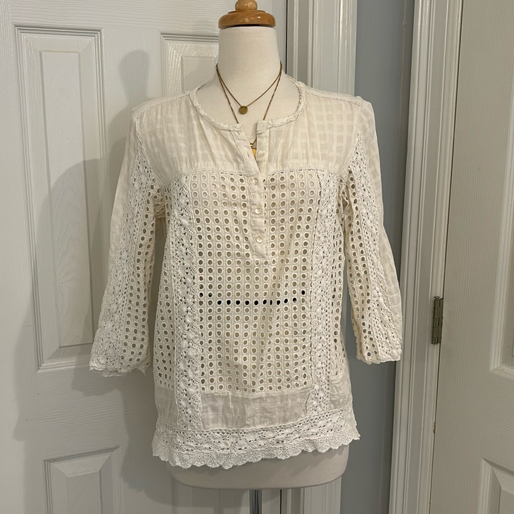 Sundance Eyelet Top, GUC, size L